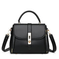 Women's soft PU leather shoulder bag in square vertical messenger style