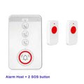 White elderly emergency alert device with voice alarm buzzer and three SOS call buttons