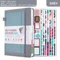PU cover no-date notebook with thread binding showing 200 sheets of wood-free paper