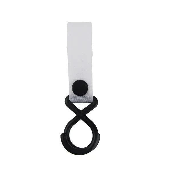 A selection of luggage Velcro hooks in various colours including red, blue, green, and yellow on a white background
