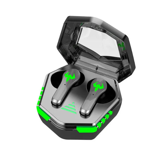 Black N35 wireless in-ear gaming Bluetooth headset with private mould earpieces