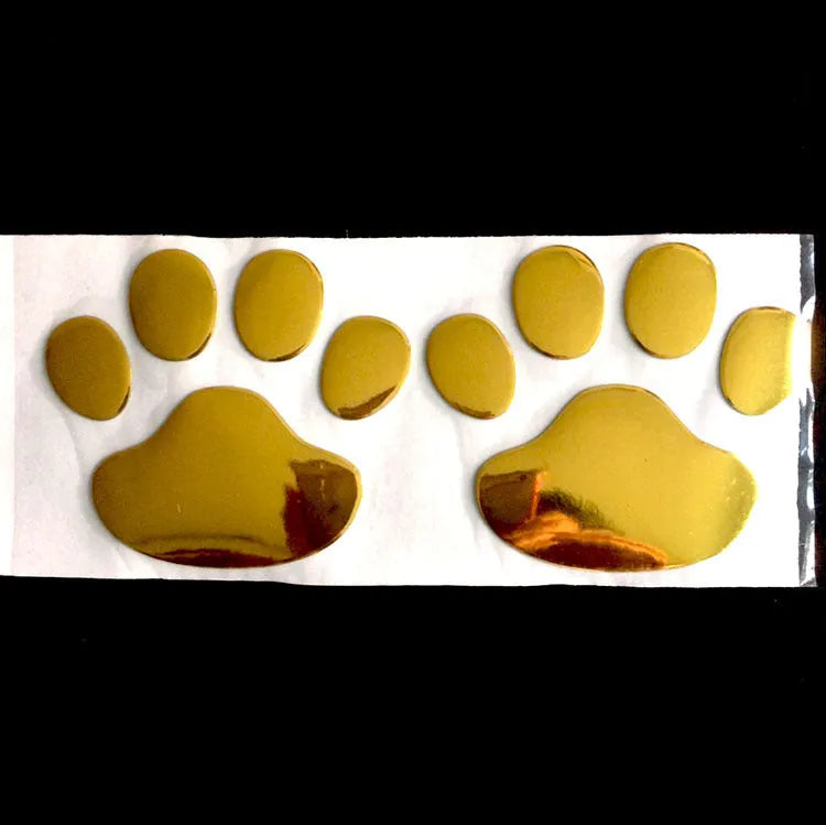 PVC car sticker with hand-shaped brush dog footprints design for bumper scratch concealment