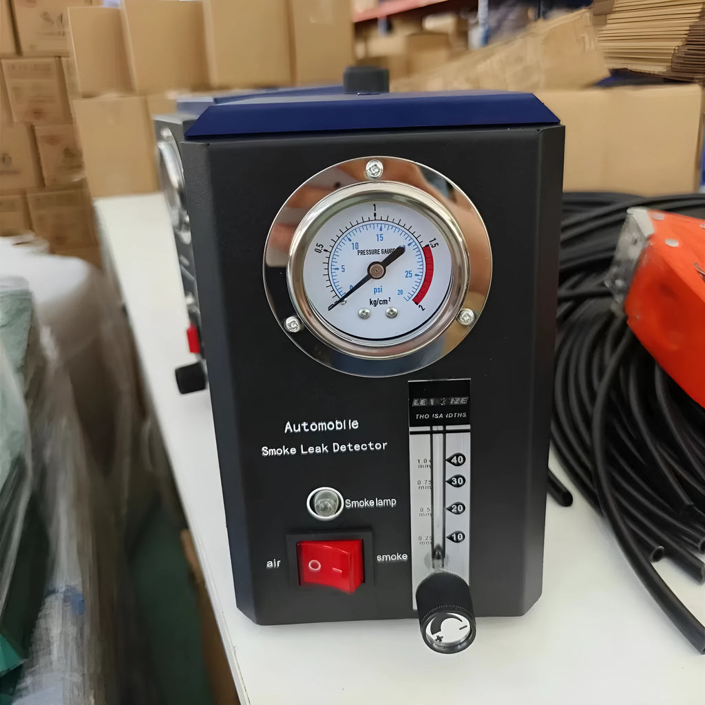 KT9105 handheld car smoke leak detector made from steel for engine vacuum testing.