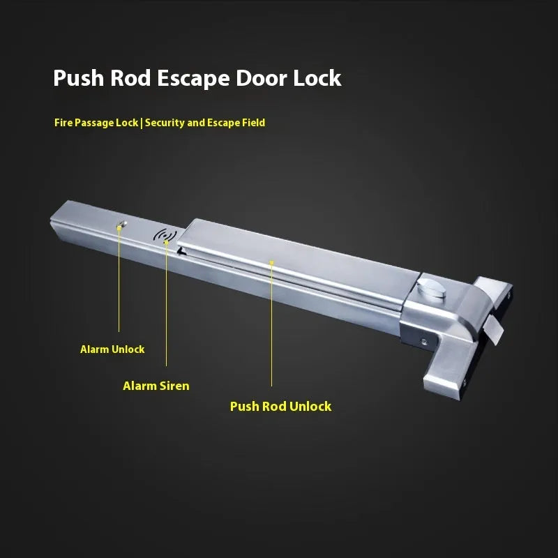 Stainless steel fire safety push lock with external handle for 65cm baked paint doors