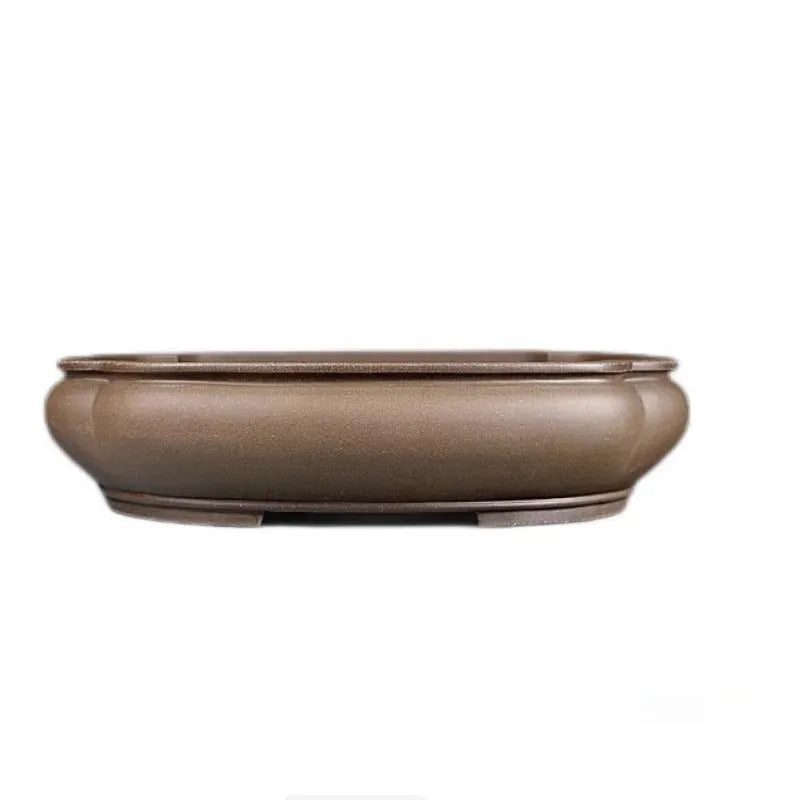 Handmade antique Pukou purple clay papaya-shaped flower pot measuring 46cm