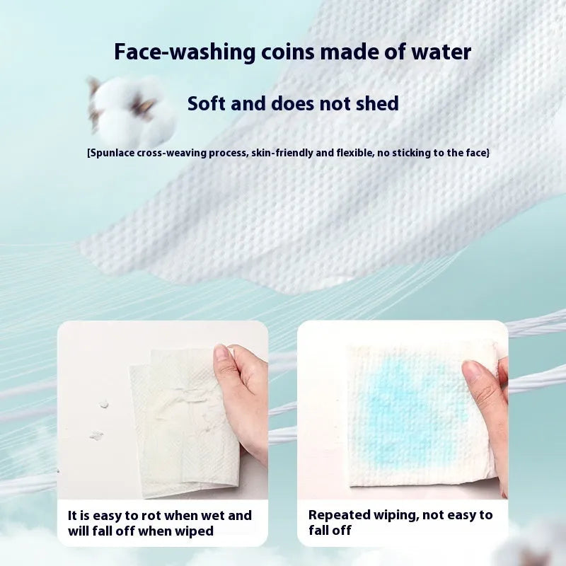 Disposable face cloth roll with hanging design and 100 sheets