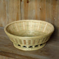 Handmade woven bamboo storage basket in natural colour with three size options