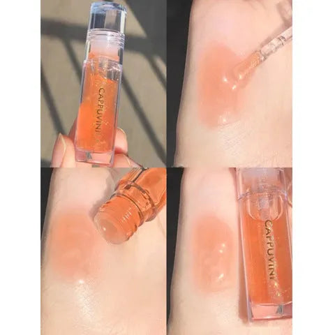 Water light transparent lip gloss in 5 shades with non-sticky moisturising formula