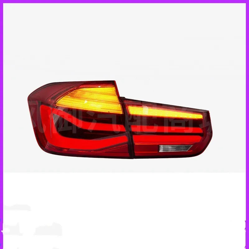 BMW 3 Series tail light assembly with LED streamer running light in smoked black or red finish.