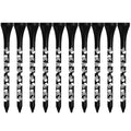 Bamboo golf dowel pins with black skull print in 70mm and 83mm lengths