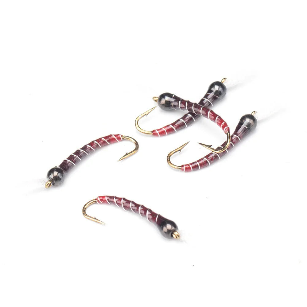 Biomimetic chironomid mosquito larvae lure fishhook bait in box