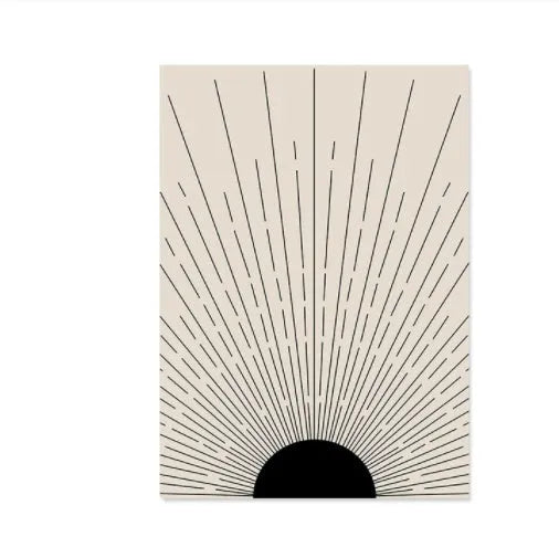 Boho style abstract animal canvas wall art in spray painted water-based ink on frameless stretched canvas