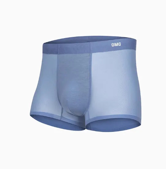 Men's antibacterial seamless sports underwear in black, shown flat.