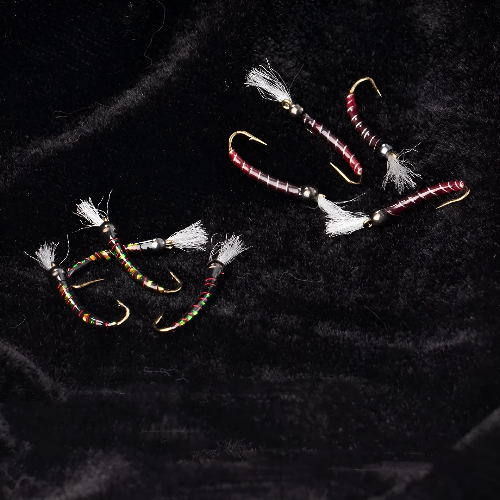 Biomimetic chironomid mosquito larvae lure fishhook bait in box