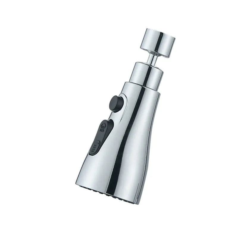 Universal pressurised kitchen faucet sprayer with 360-degree rotating nozzle in matte black finish