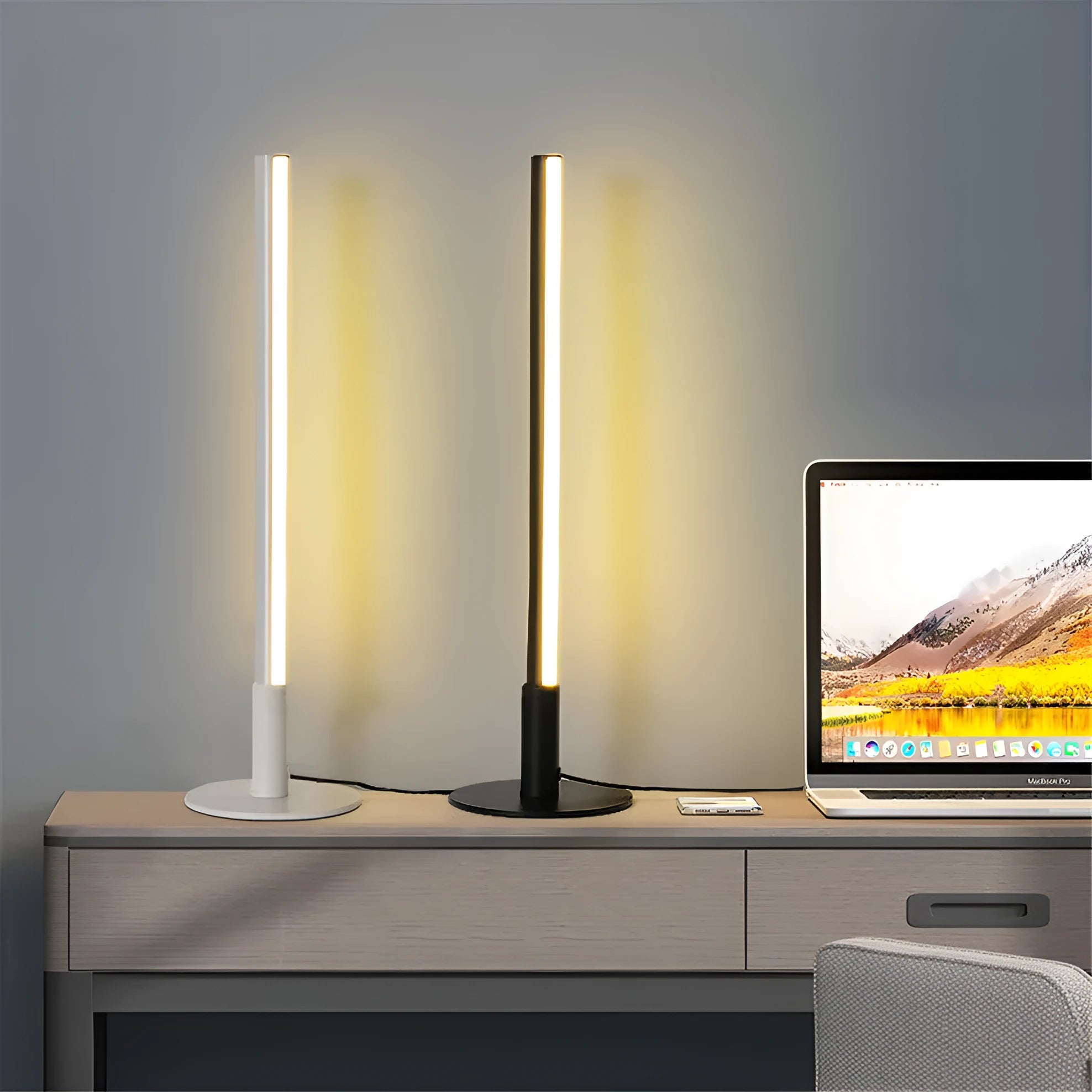 Black retro-style aluminium alloy decorative lamp with warm white and RGB LED lighting.