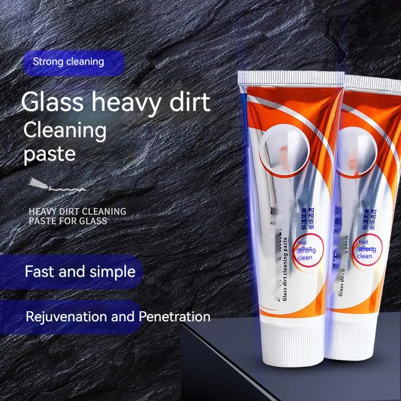 65ml tube of white car windshield scavenging agent paste with sponge mop for glass cleaning