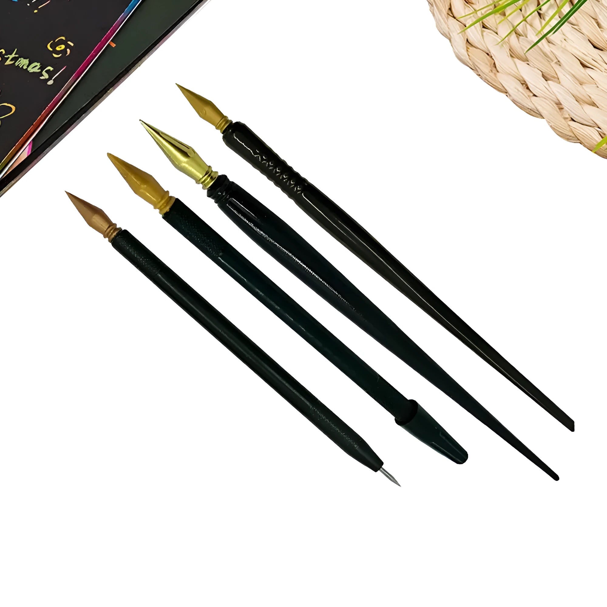Children's scratch pen tool for scratch art paper with PS plastic construction