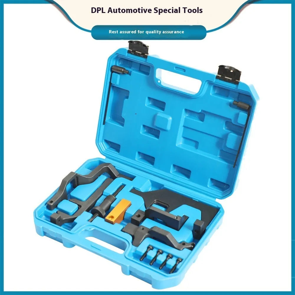 Compact blue alloy mini tool set for BMW and Peugeot engine repair