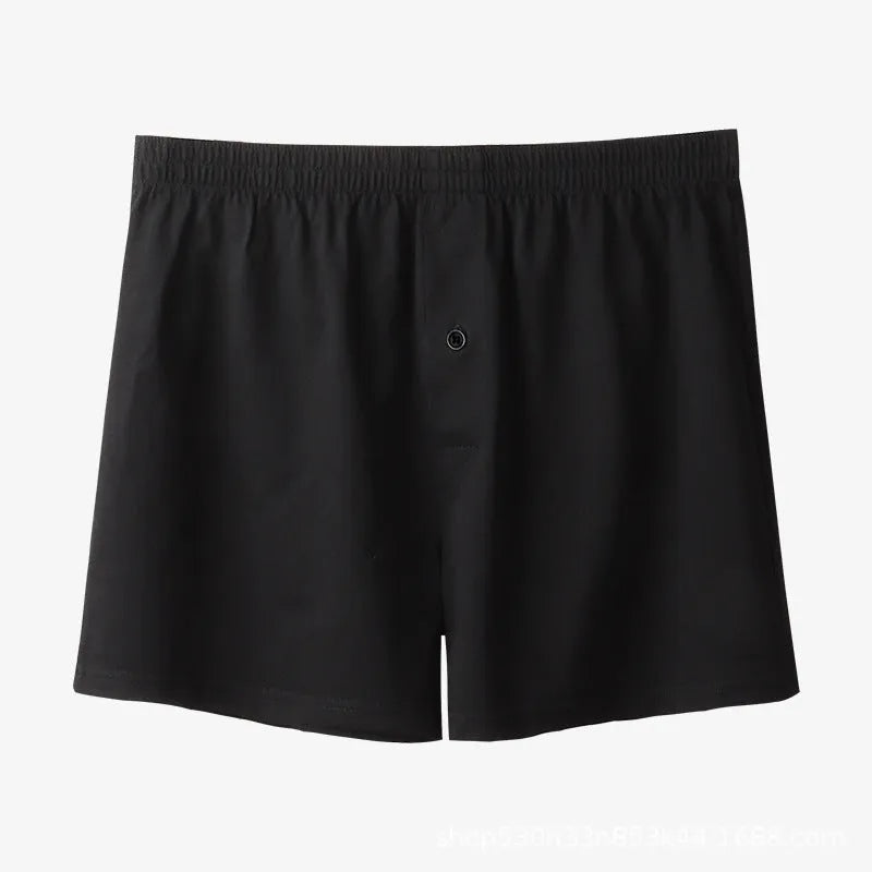 Men's pure cotton high-waist boxer shorts in loose fit available in multiple colours