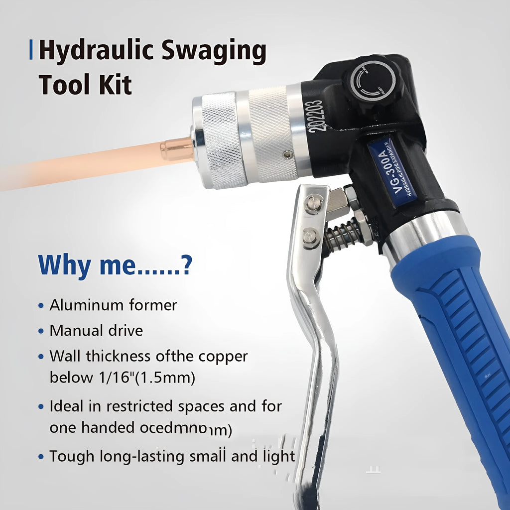VG-300 hydraulic tube expander tool for refrigeration maintenance made from alloy steel