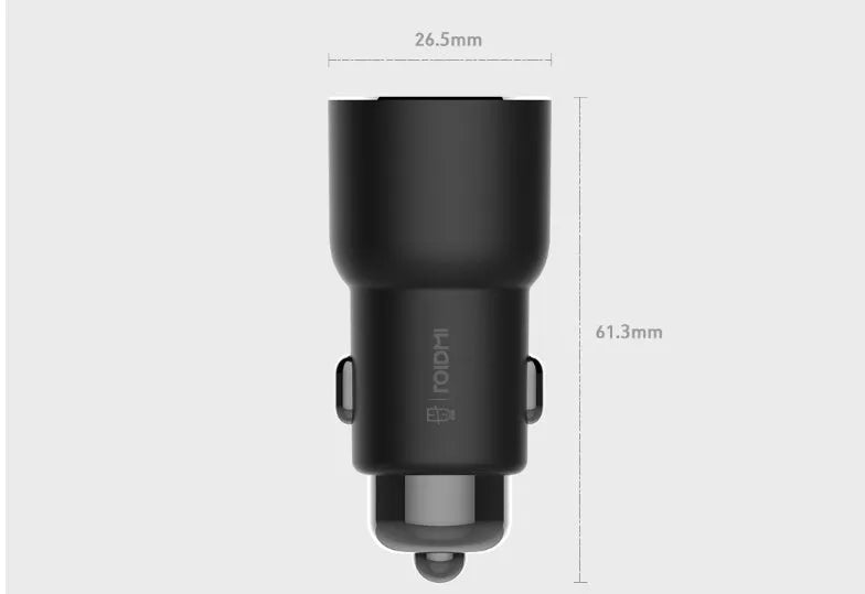 Black music Bluetooth car charger with USB port for mobile device charging in vehicles