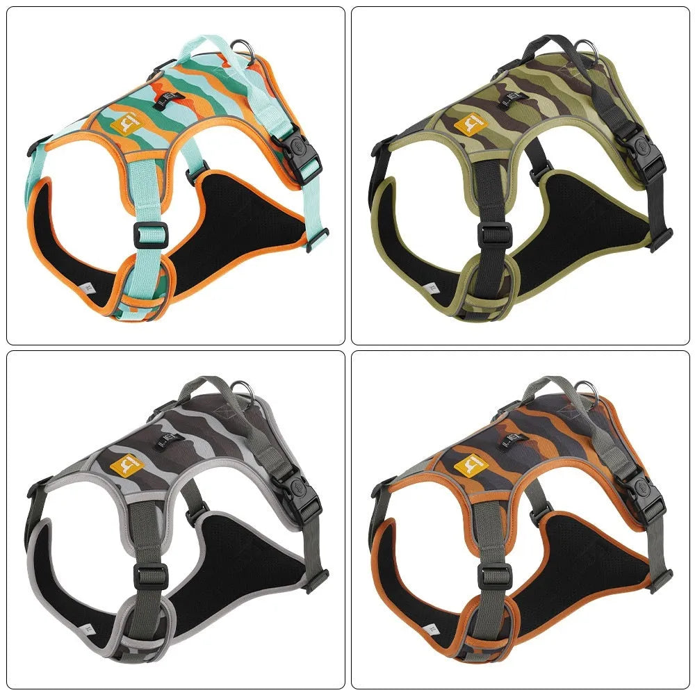 Reflective dog chest and back walking rope with Oxford cloth material in multiple colours