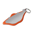 Mountain bike disc brake pads with adjustment flap in black and orange options