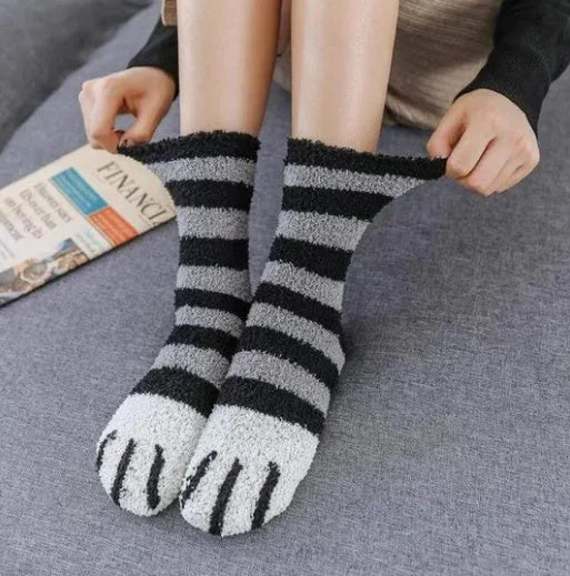 House floor socks in black, khaki, grey stripe and dot patterns for indoor use