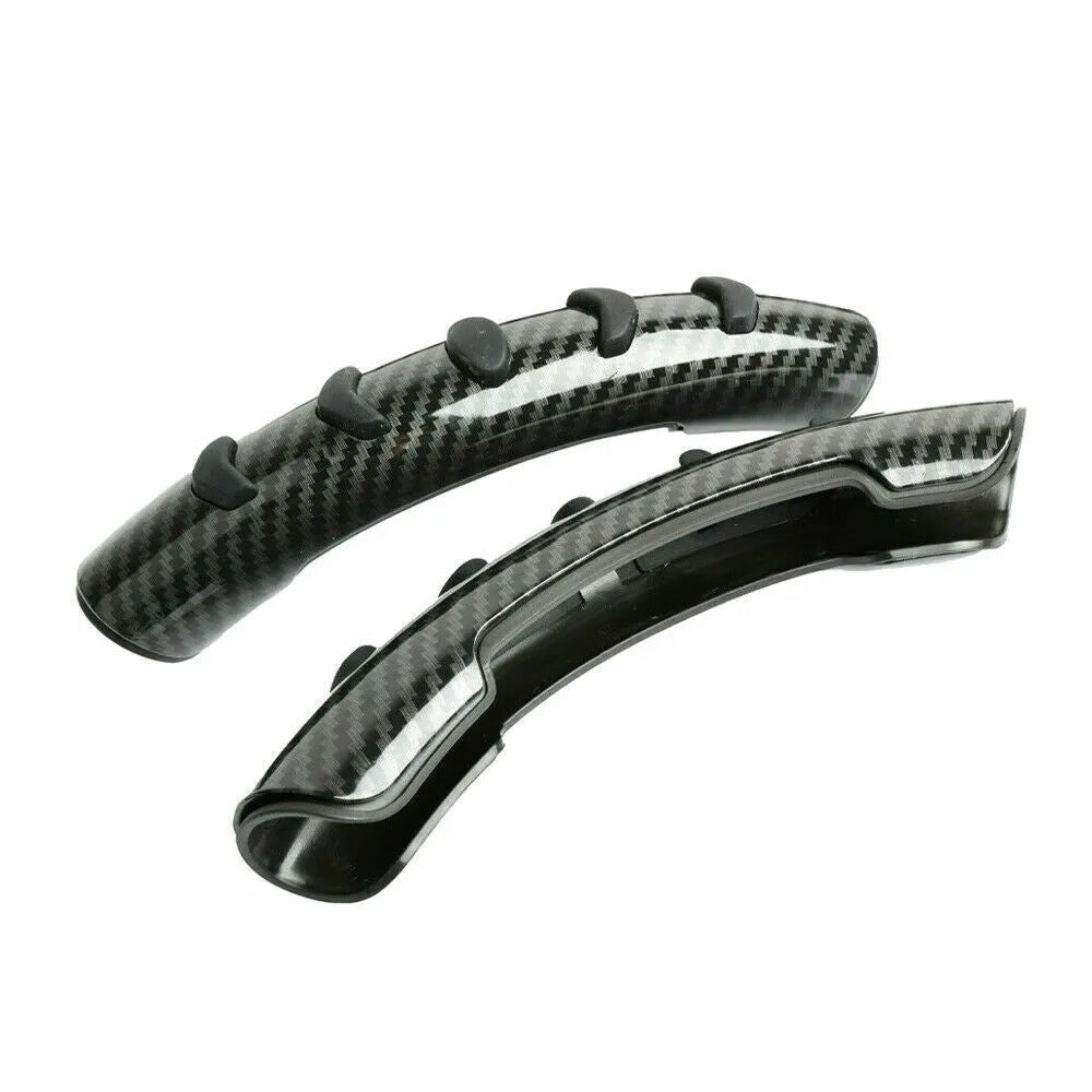 Carbon fibre black steering wheel anti-slip sleeve for 38cm diameter fit on most car models