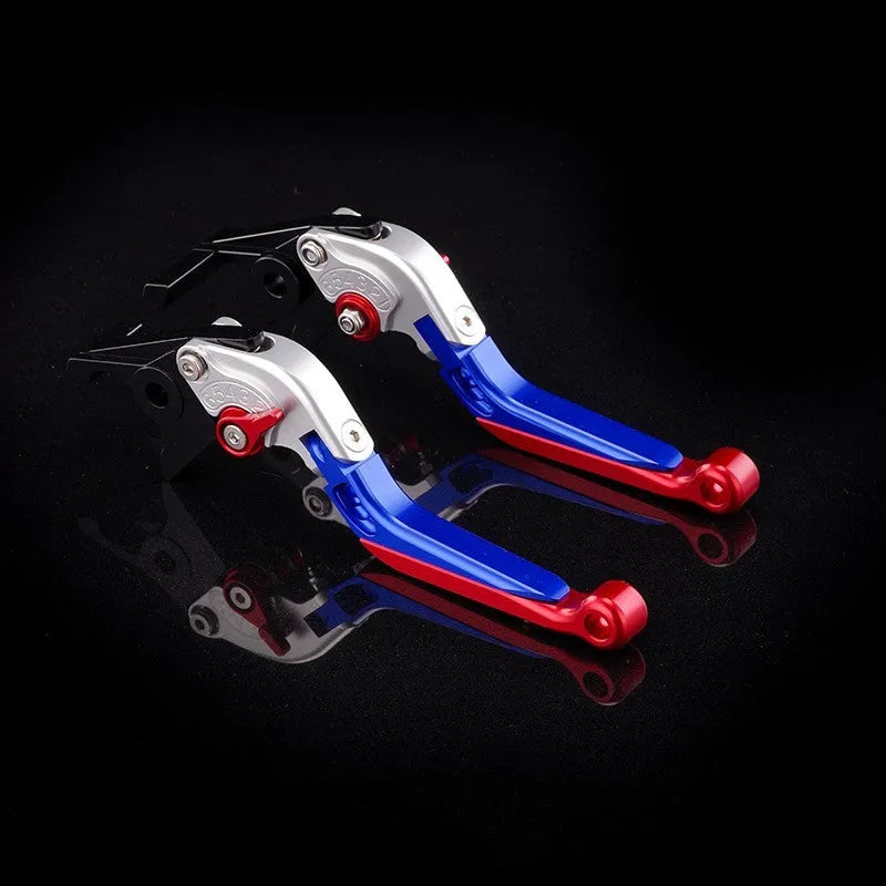 Bicycle horn handle clutch lever with adjustable length mechanism in multiple colour finishes