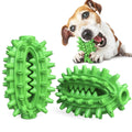 Green cactus-shaped dog toothbrush chew toy for medium to large breed dental cleaning