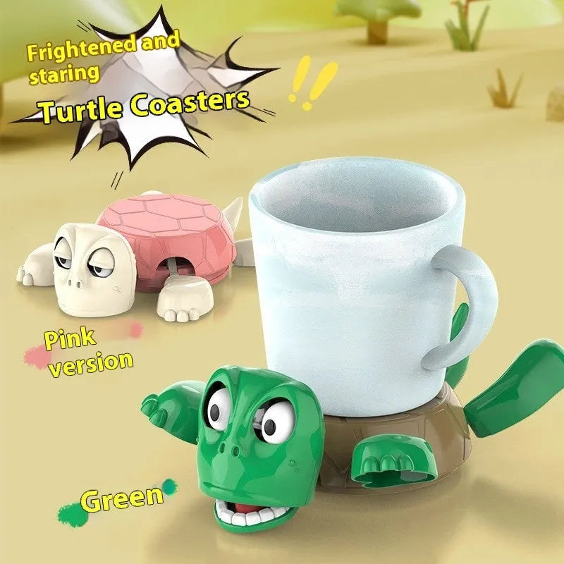 ABS plastic turtle coaster for heat insulation in light green colour