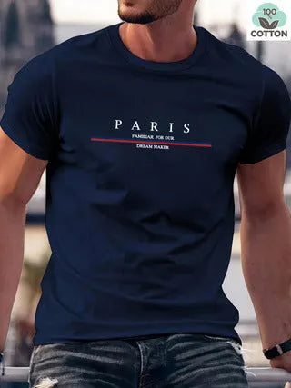 Men's loose fit cotton t-shirt with printed letter design in apricot colour.