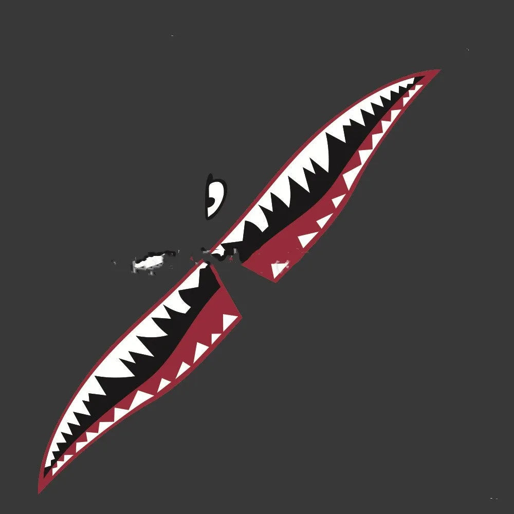 PVC shark design body stickers for outdoor vehicle decoration measuring 150cm in length
