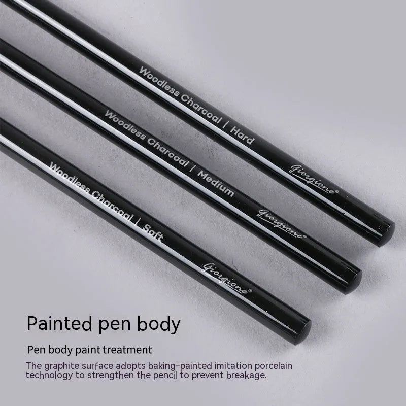 Carbonized pencil suit with solid graphite cores in wooden casing, suction card packaging