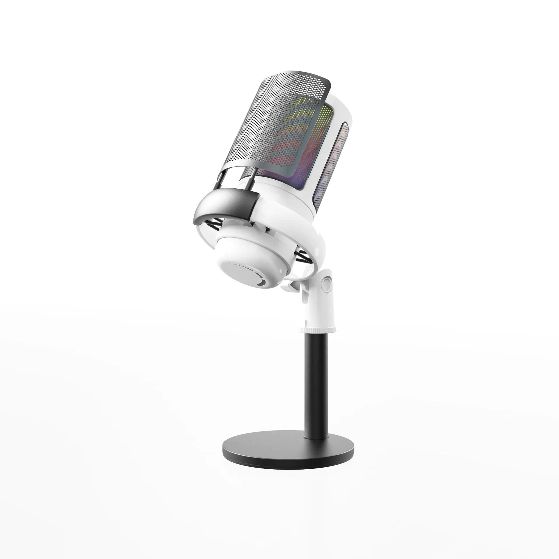 RGB condenser USB microphone for computer recording and live streaming in black colour