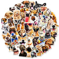 Pack of 100 realistic dog facial expression stickers in Nordic design style
