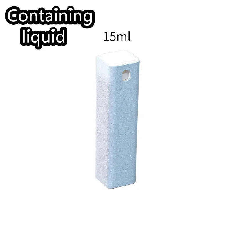 2 in 1 phone screen cleaner spray bottle with fibre fleece pad for tablet computer screen cleaning tool 15ml capacity