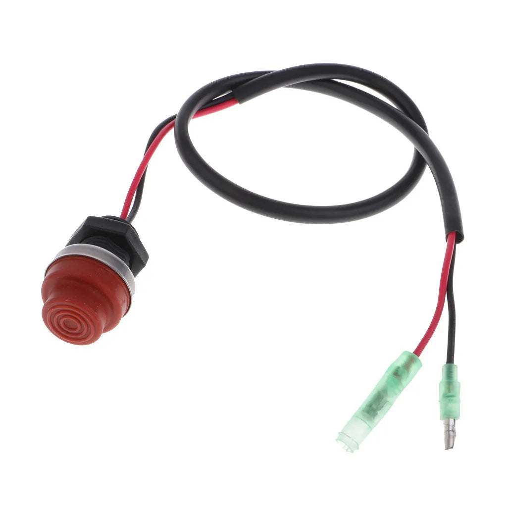 Yamaha outboard motor engine kill switch with attached safety lanyard rope