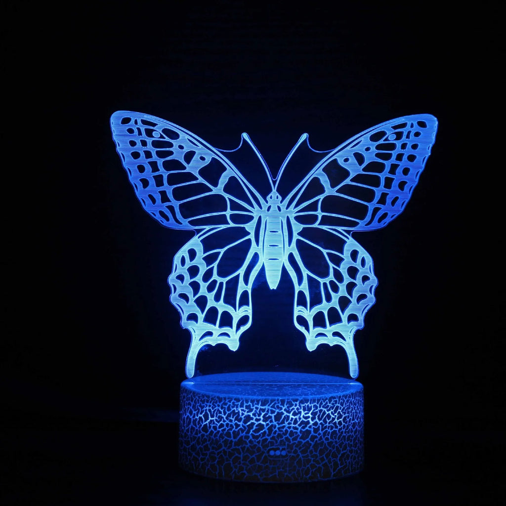 Acrylic 3D USB touch night lamp with colourful lighting effects and compact base