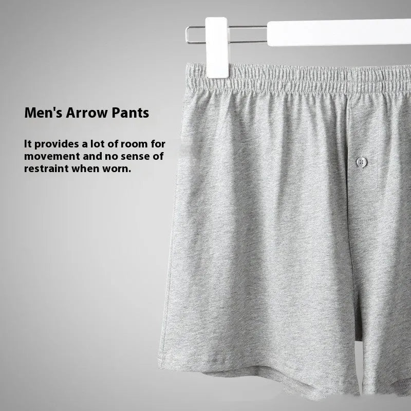 Men's pure cotton high-waist boxer shorts in loose fit available in multiple colours