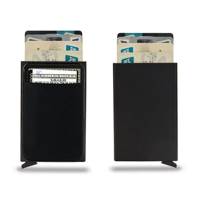 Aluminium alloy frosted finish metal credit card holder in multiple colours