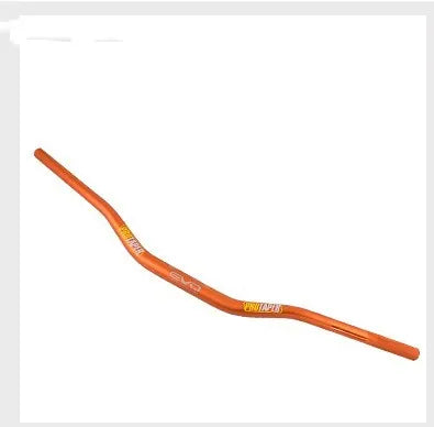 Orange aluminium alloy motorcycle handlebar for scrambling and motocross bikes.