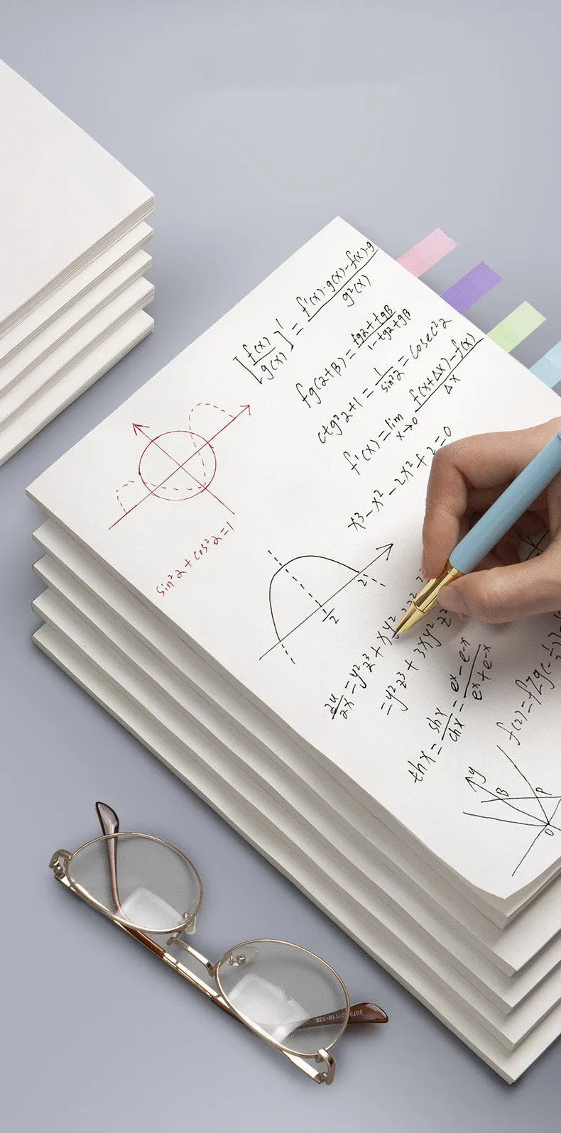 Calculus-themed A5 student notebook with eye protection design in picture colour
