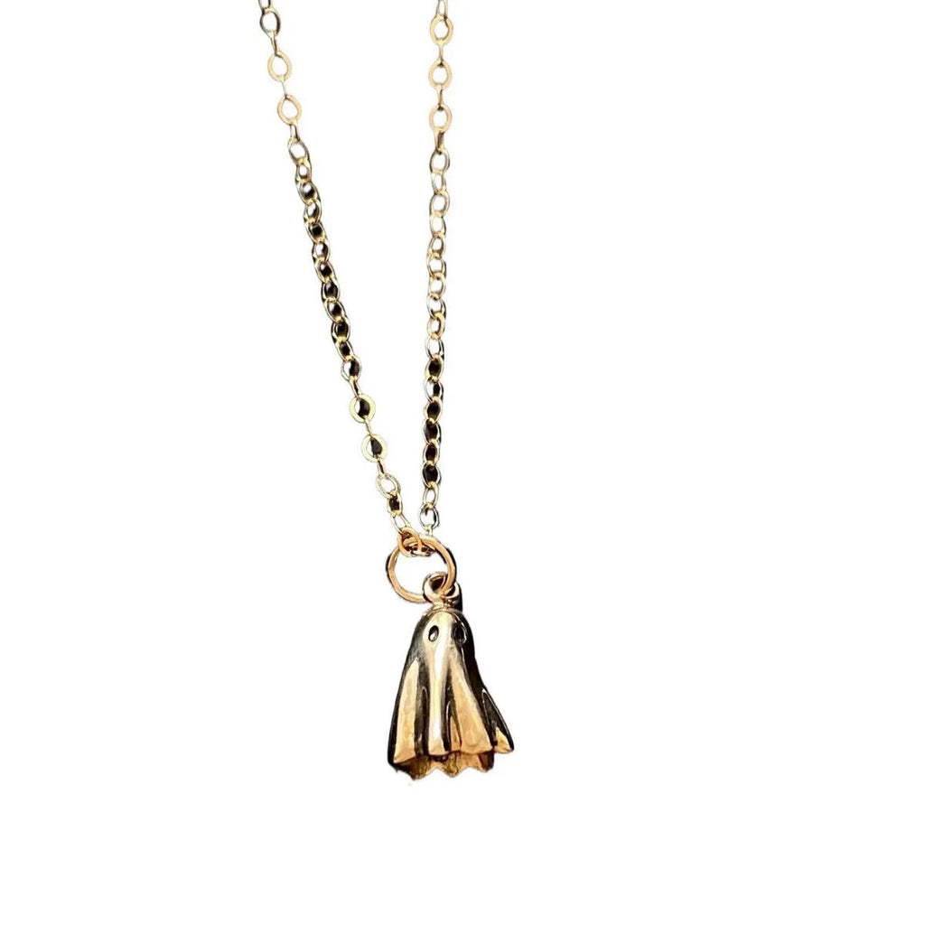 Ghost pendant necklace with titanium steel pendant and stainless steel chain options
