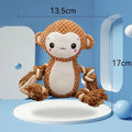 Lion and monkey stuffed squeaky dog toys bundle for medium to large dogs