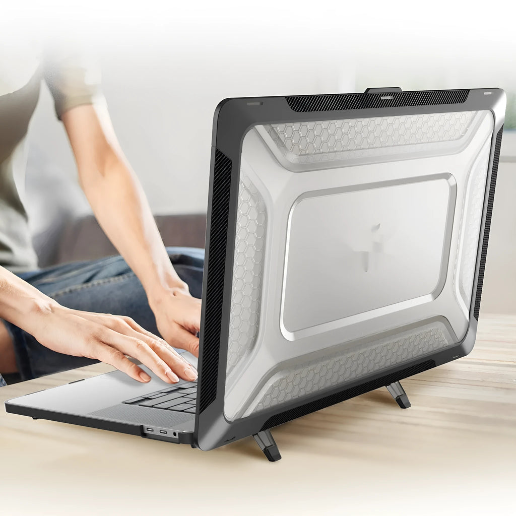 MacBook protective hard shell case in four colour options for Air and Pro laptop models