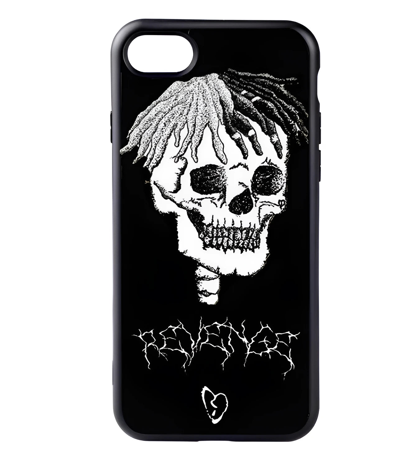 Transparent matte iPhone case with XXXTentacion artwork, shown on an iPhone model