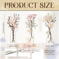 Three metal flower wall art pieces in colourful vase designs for farmhouse decoration